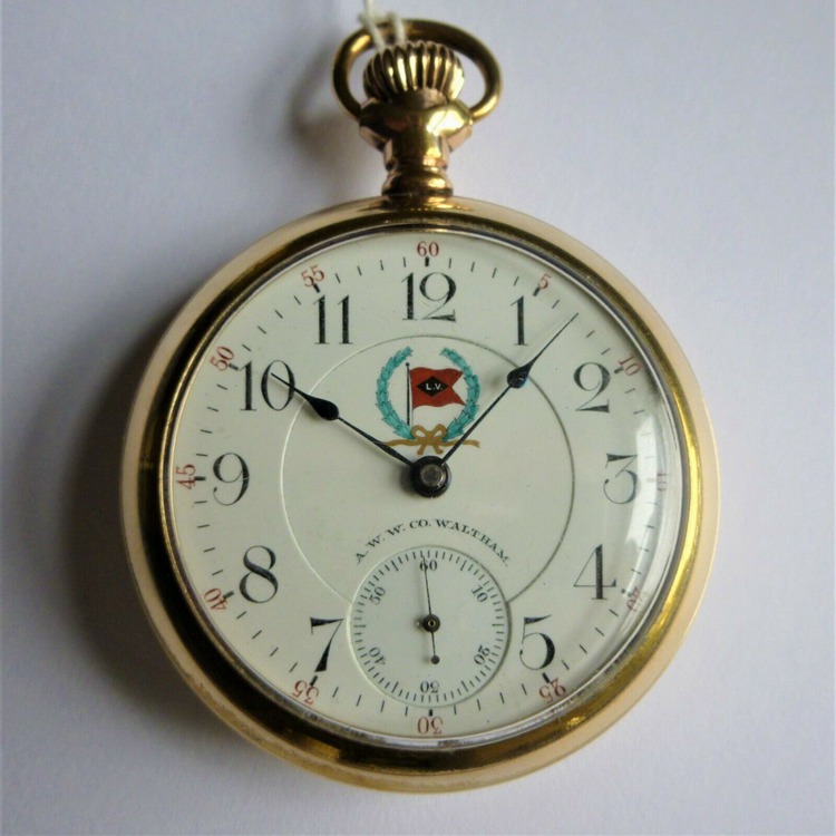 Rare Waltham Lehigh Valley Rail Road Pocket Watch 18 SIZE