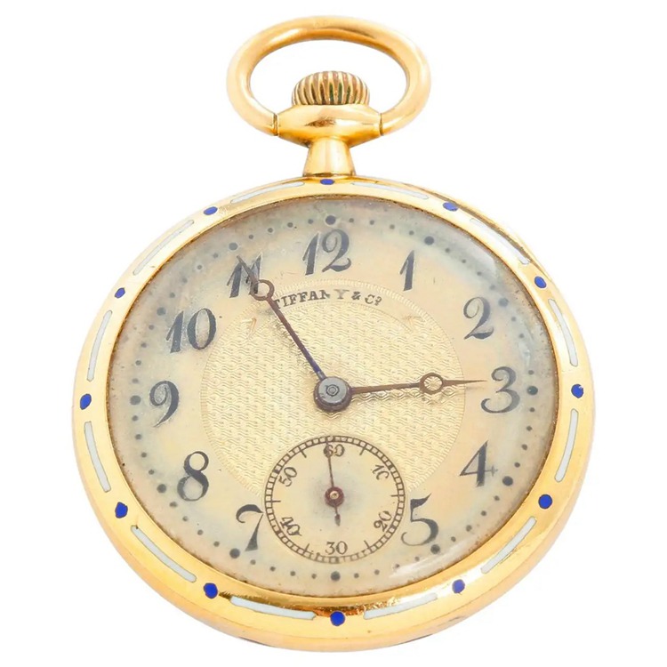 Tiffany & Co. Waltham 18k Yellow Gold Pocket Watch