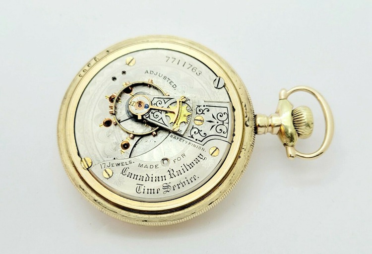 WALTHAM RARE COLORED DIAL 1883 SPECIAL RAILROAD KING 18s 17j POCKET WATCH