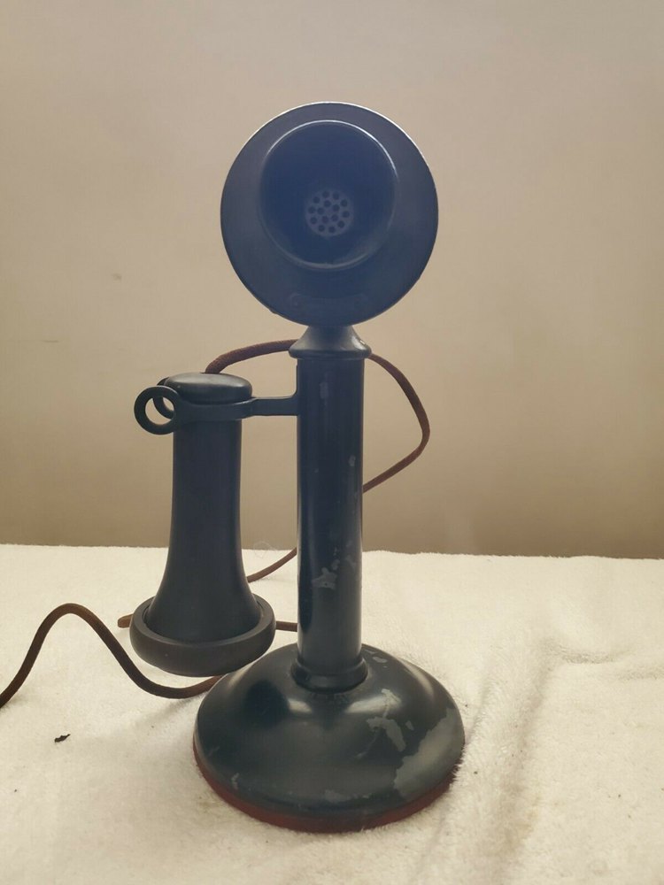 Western Electric 1915 Antique Desk Phone Black Telephone Candlestick Keystone