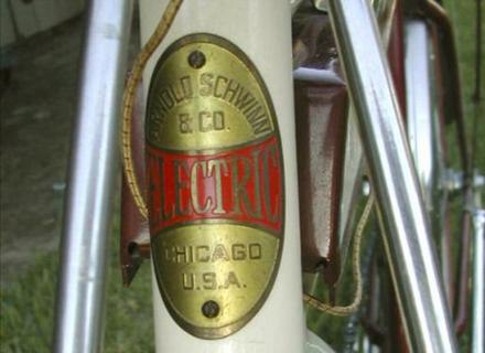 1934 Schwinn B10E Electric on the popular Excelsior style frame