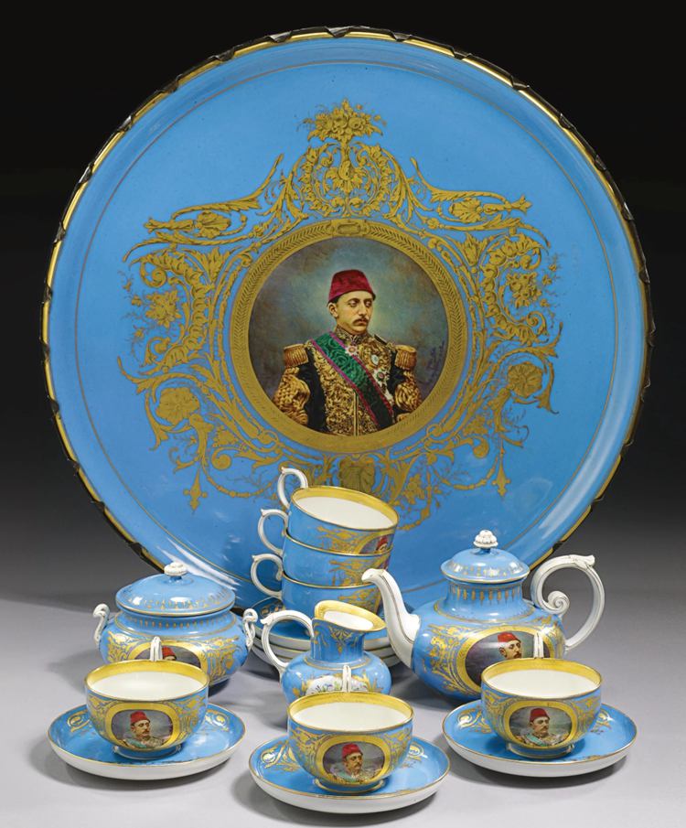 3.Ottoman Sultan Murad Sevres Tea Service Set