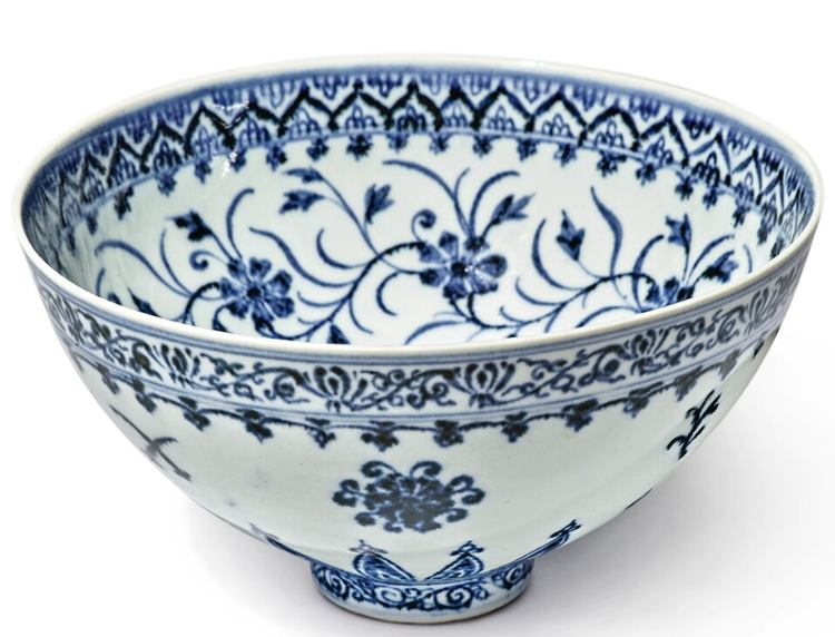 8. Yongle Period Blue and White Floral Bowl