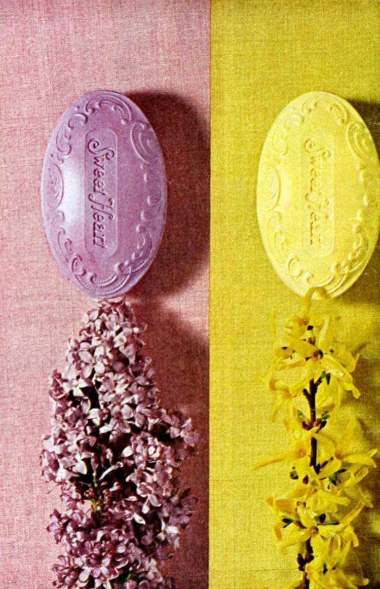 New Lilac and Lemon Creme Sweetheart soaps (1965)