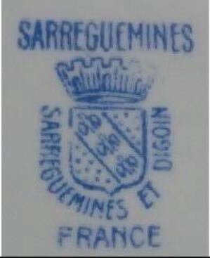 One of Sarreguemines stamps used between the 1800s to mid-1900s