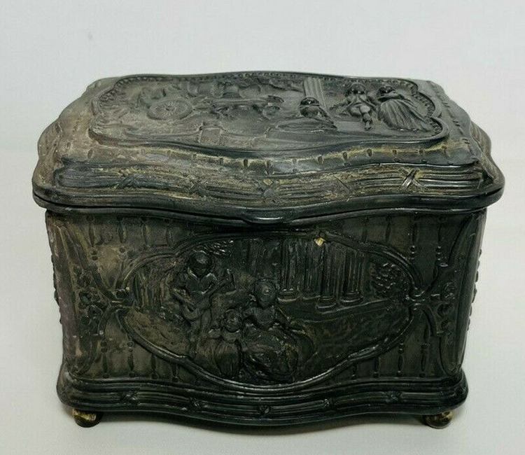 Vintage metal jewelry box (Victorian style)