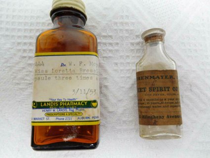 vintage Prescription medicine bottles