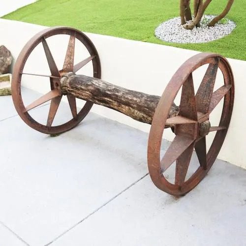 3. Antique Wagon Wheel