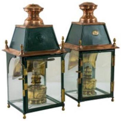 4. 20th Century Brass & Copper French Railroad Lantern