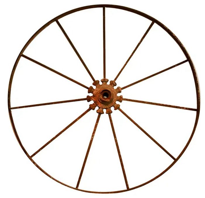 4. English Antique Wagon Wheel