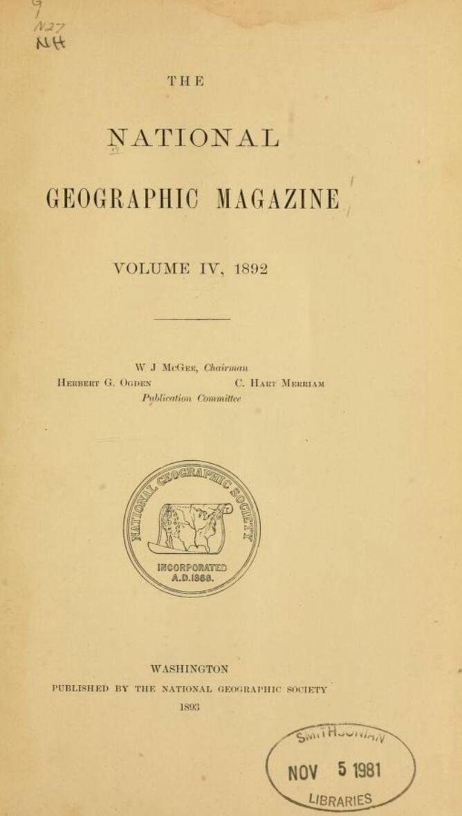 The National Geographic Magazine (1892)