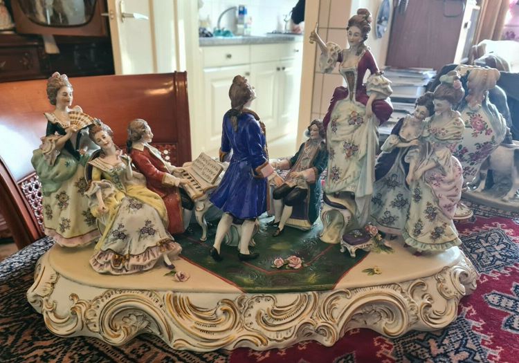 8. Antique Dresden Porcelain Figurine Group