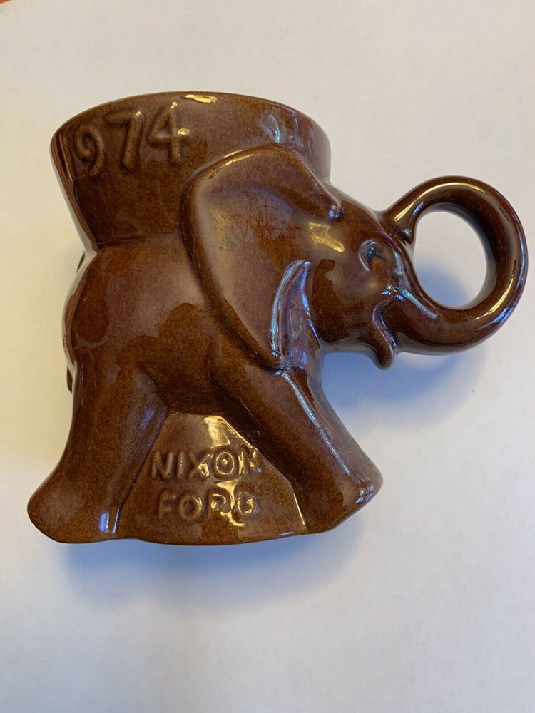 Rare 1974 Nixon Ford GOP Elephant Mug