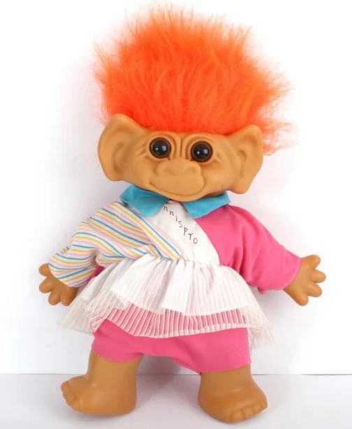 Tennis Pro Troll Doll With Orange Hair