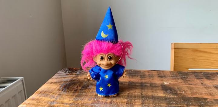 Wizard Troll Doll in Cloak and Hat