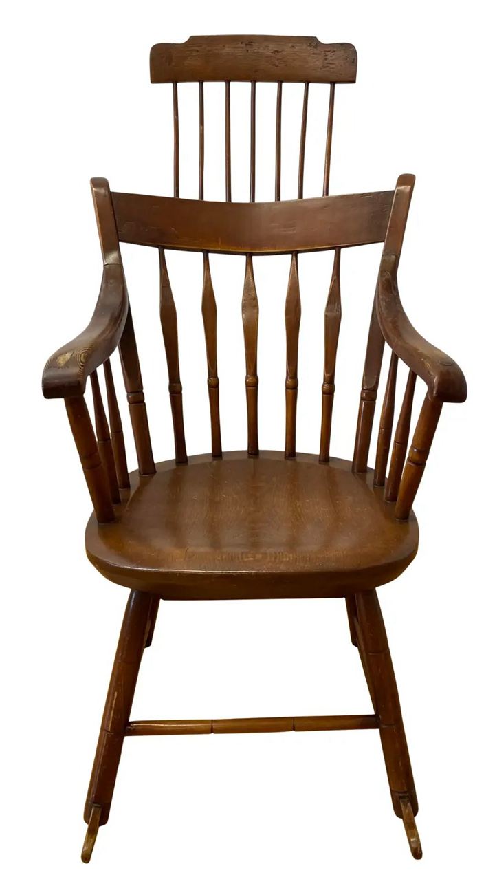 1. Hitchcock High Back Rocking Chair