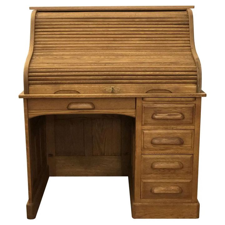 1800s Antique Roll Top Desk