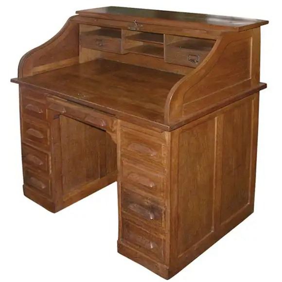 3. 1940 Oak Roll Top Desk