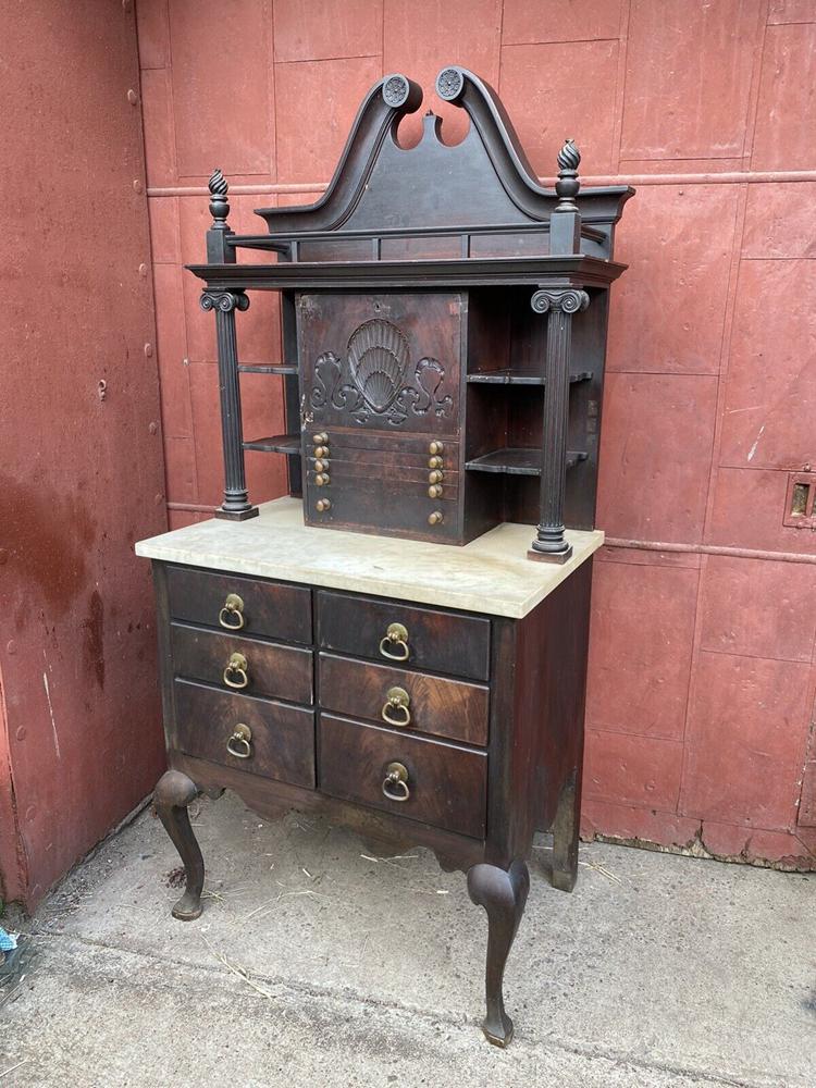 1860s New Hampshire Style Highboy Dental Cabinet