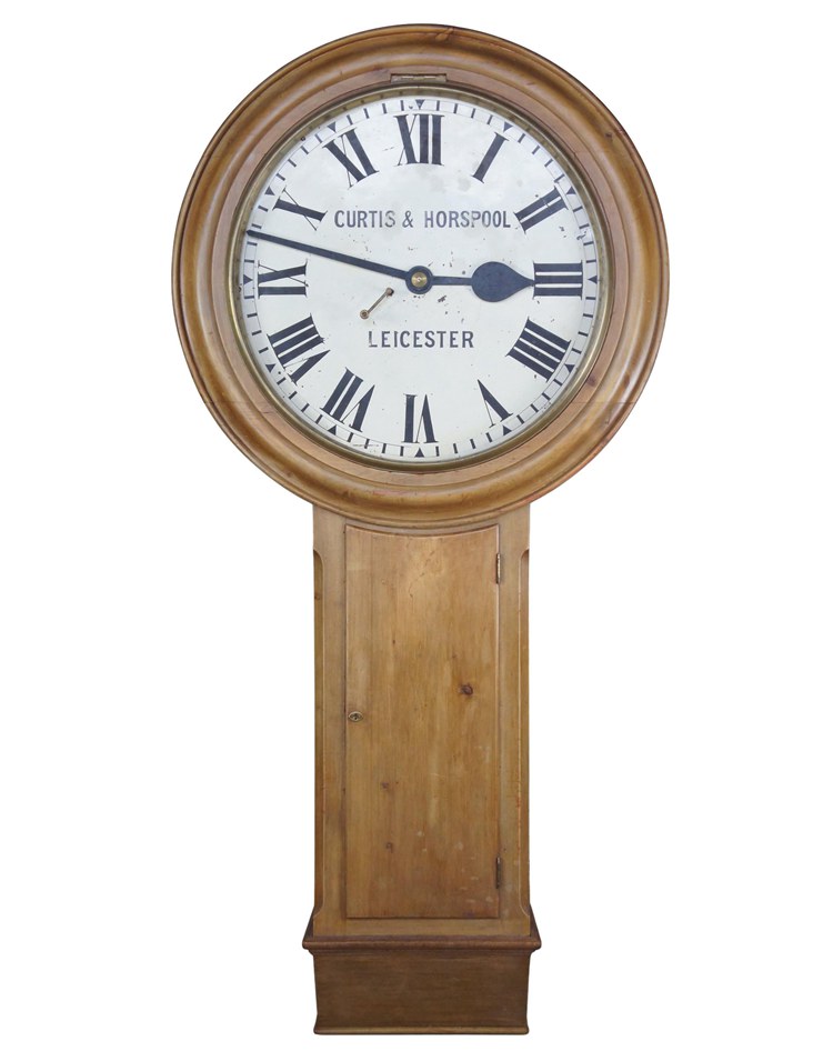 18th C. English Pine Curtis & Horspool London Act of Parliament Tavern Clock