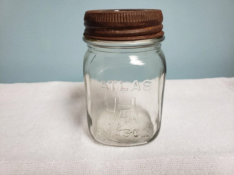 A Clear Square Atlas Mason Jar