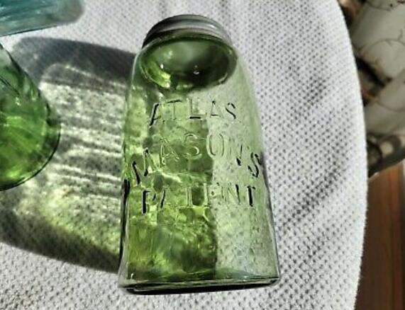A Green Atlas Mason Patent Jar