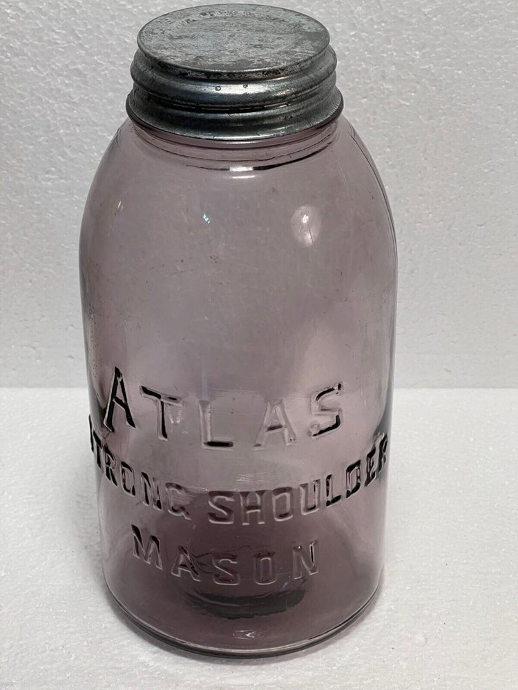 A Purple Strong Shoulder Atlas Mason Jar