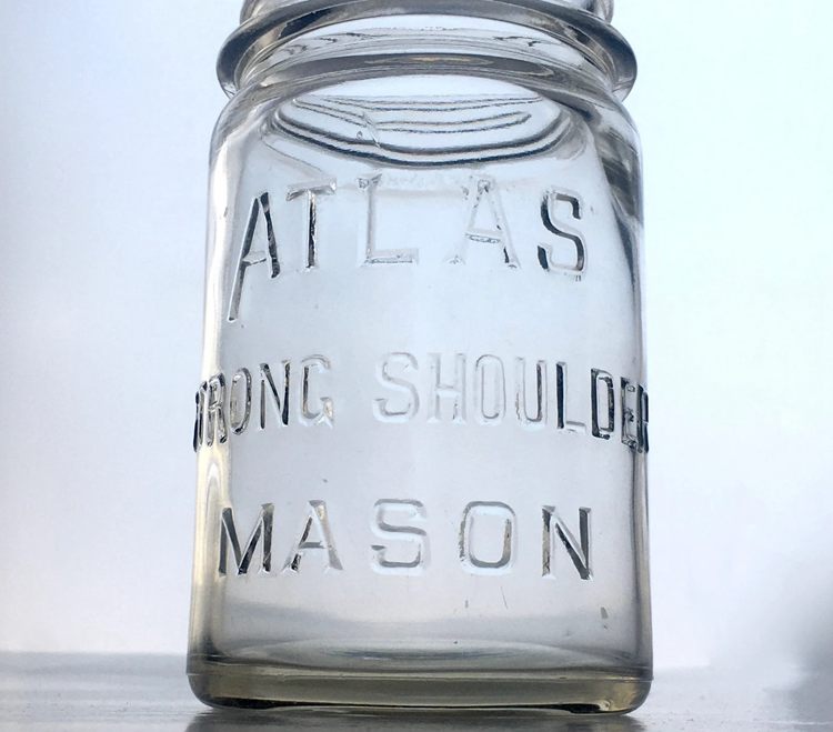 Real Vintage Clear Glass Mason Jars without Lids / Atlas Strong Shoulder  Mason & Lamb Mason Large Jars / Antique Quart-Sized Mason Jars