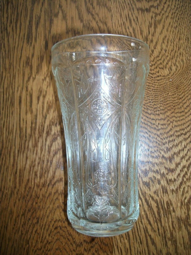 Crystal Clear Federal Depression Glass Madrid 6.25 Drinking Tumbler