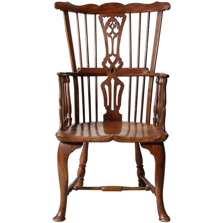 Exceptional 18th Century Ash & Fruitwood Windsor Armchair