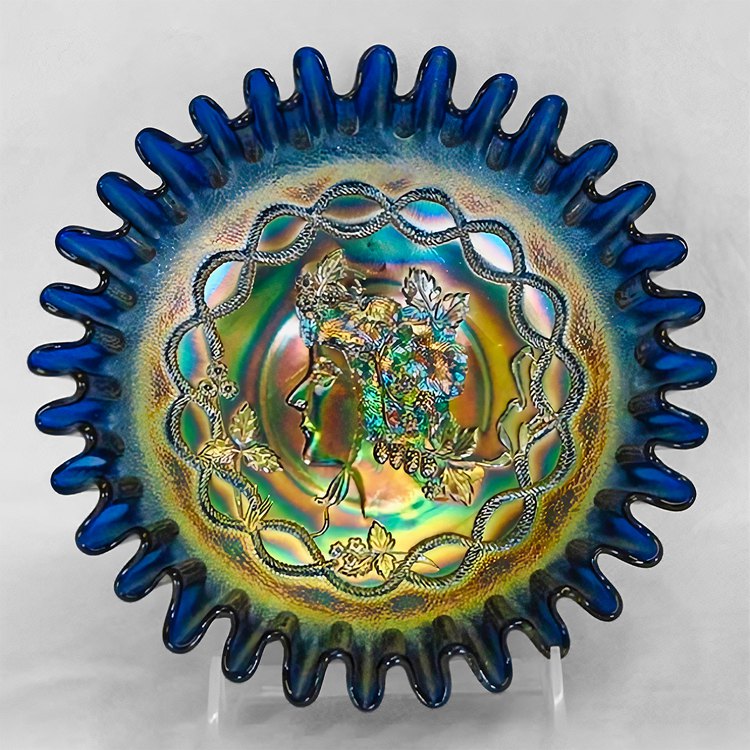 Fenton Goddess of Harvest CRE Bowl in Blue