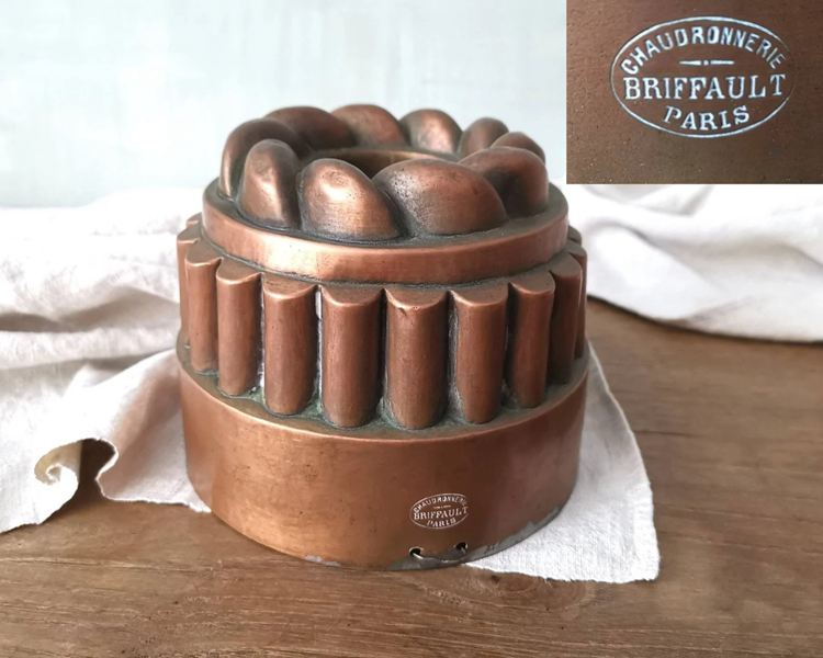 French Antique Copper Cake Mold 