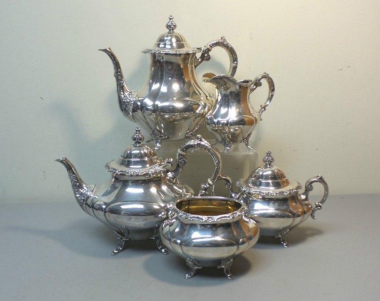 Georgian Rose Sterling Silver Tea Set by Reed & Barton Price