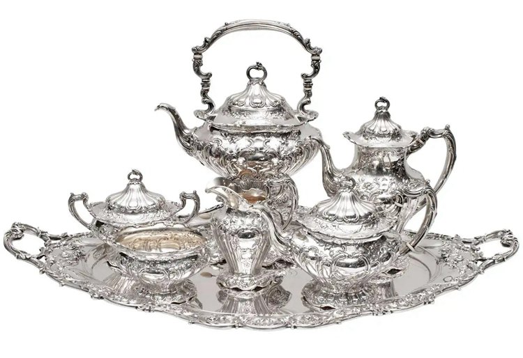 Gorham Sterling Silver Chantilly Grand Tea And Coffee Set