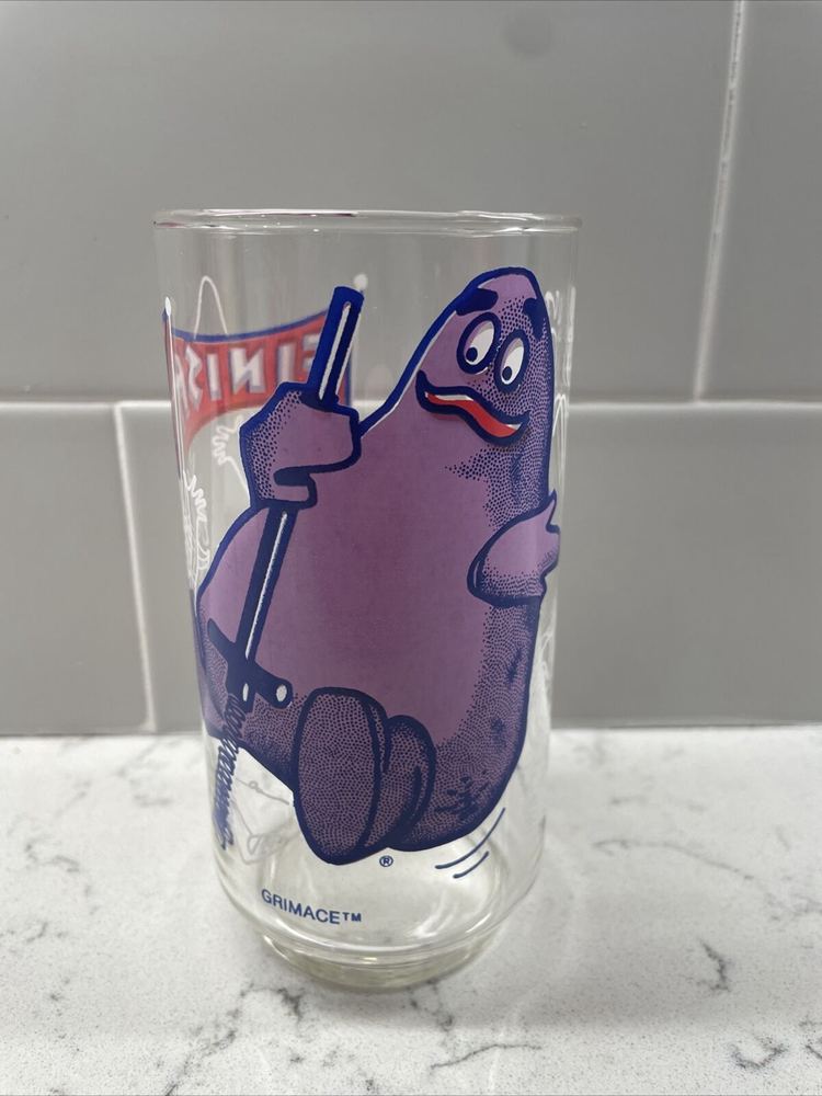 Mcdonalds Collector Series Character Glass Grimace 1977