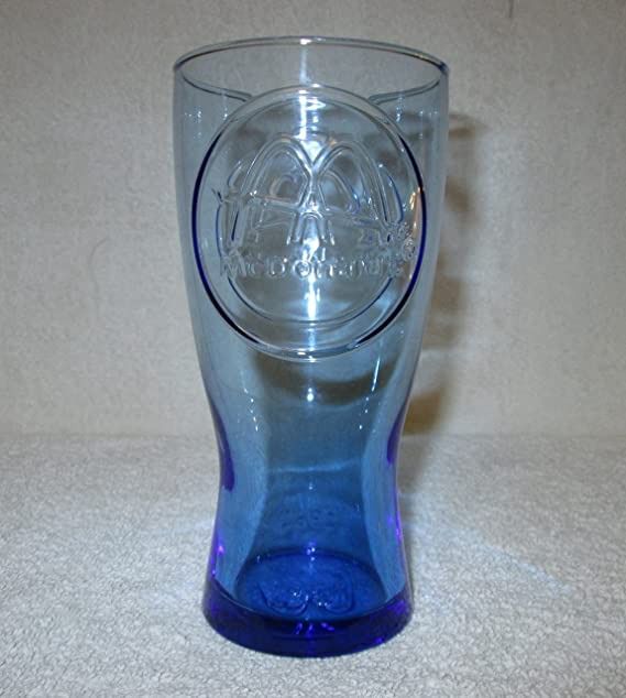 The blue 1961 McDonalds glass