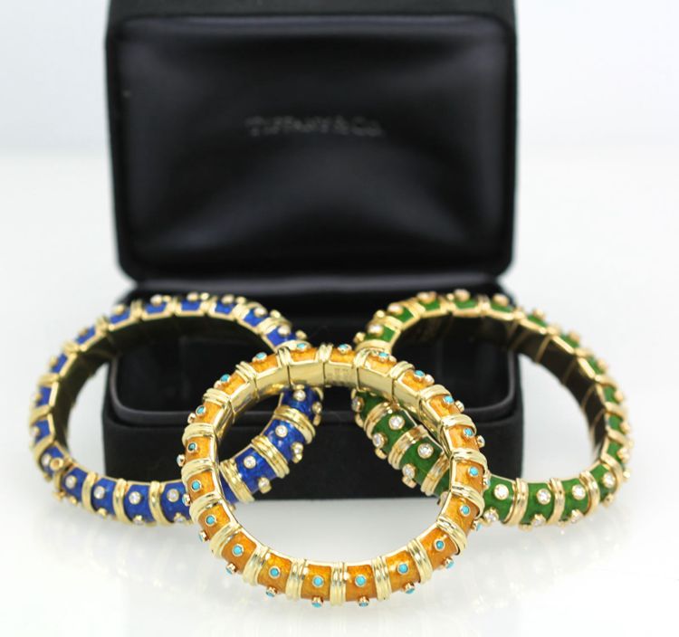 Tiffany & Co. Schlumberger Iconic Narrow Turquoise Bracelet