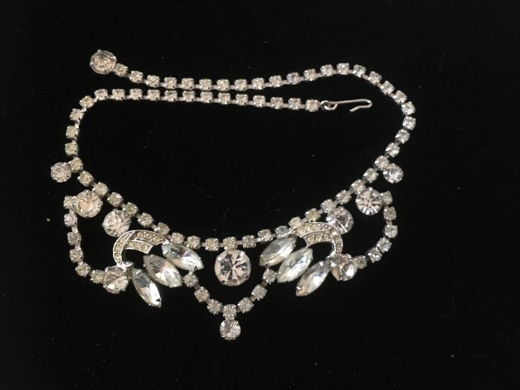 Vintage Signed Weiss Rhinestone Necklace