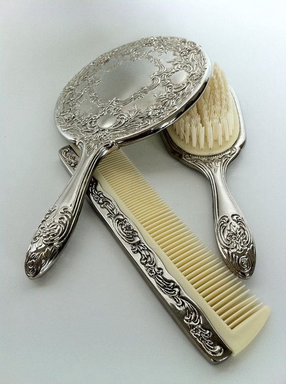 antique hair brush
