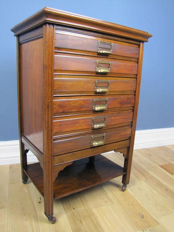 sheet music cabinets with visible drawers