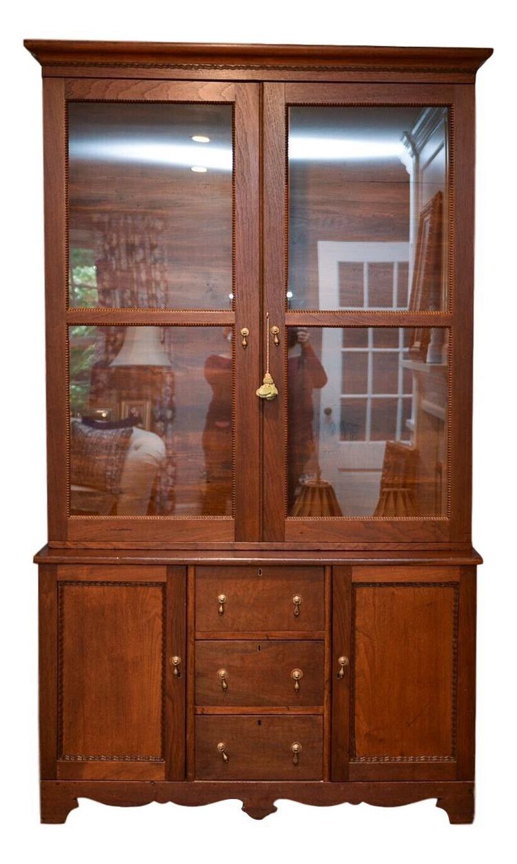 Antique Step Back China Cabinet