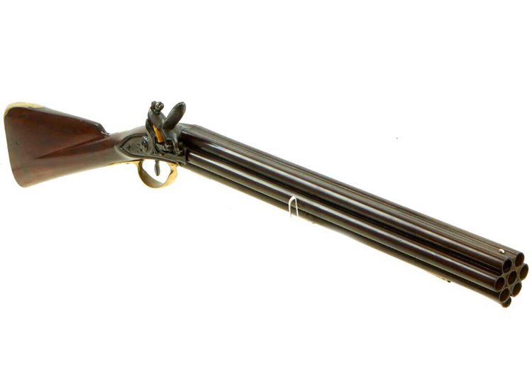 British 1780 Royal Navy Seven Barrel Flintlock