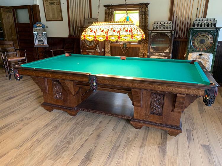 Brunswick Cabinet Model No. 1 Pool Table