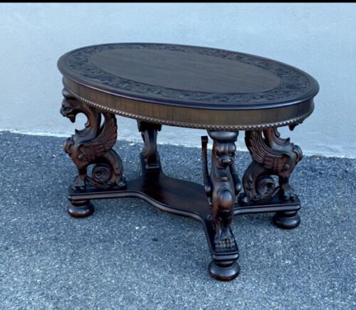 Oval Mahogany Library Table