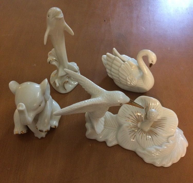 Set of 4 Lenox Animal Figurines