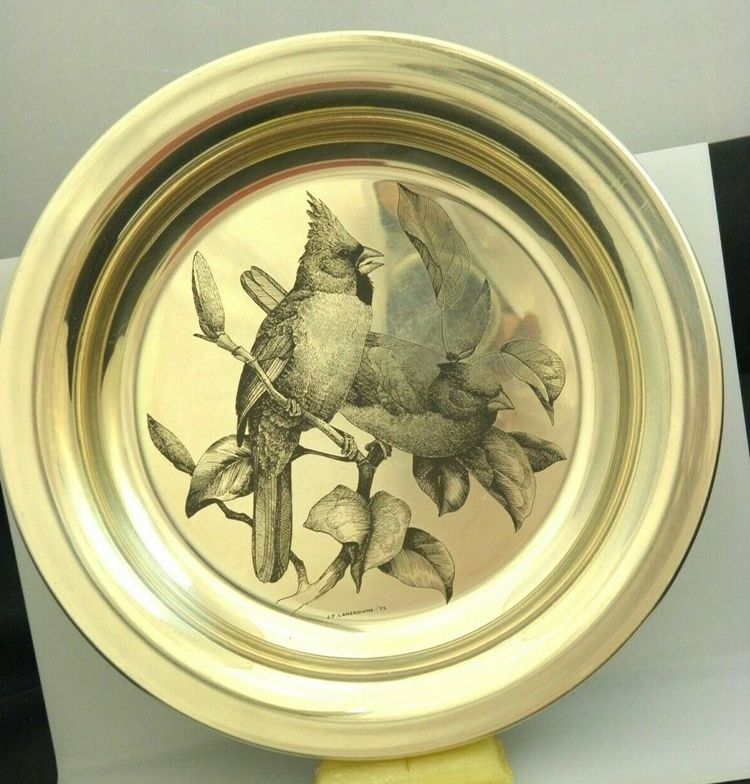 Sterling Silver Audubon Bird Plates