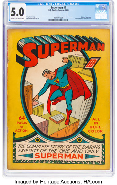 Superman #1 (DC, 1939) CGC VGFN 5.0 Cream to off-white pages