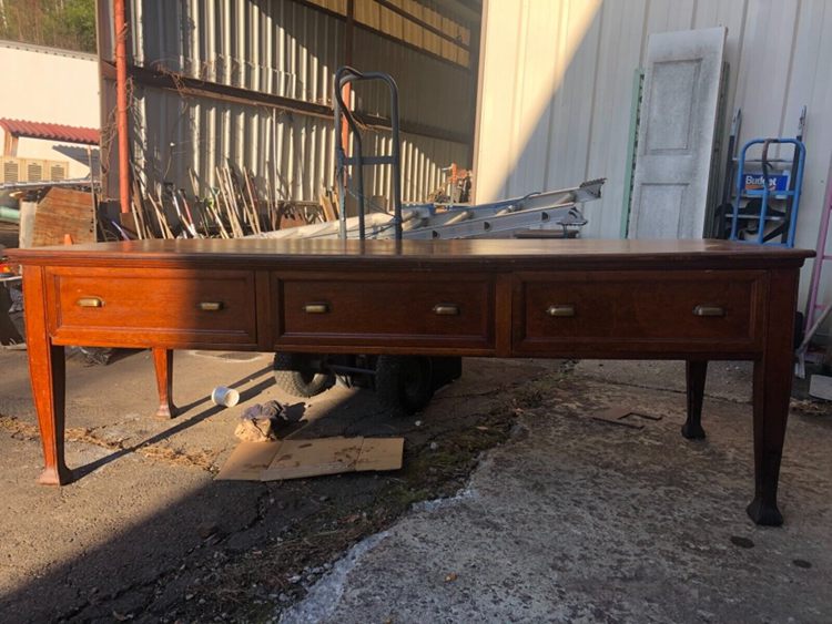 Victorian Era Library Table with Large Drawers