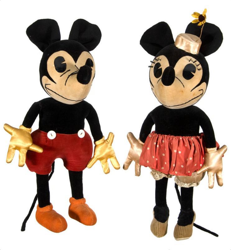 1930 Charlotte Clark First Ever Mickey and Minnie Mouse Dolls