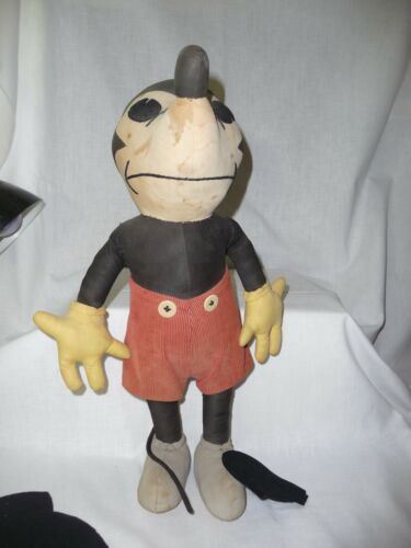 Antique 1930 Charlotte Clark Mickey Mouse Stuffed Doll